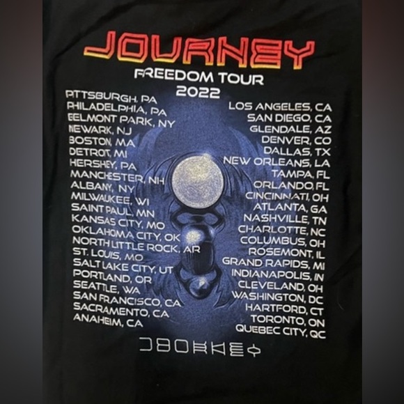 JOURNEY FREEDOM TOUR NEVER WORN CONCERT SHIRT SIZE MEDIUM - Picture 4 of 5